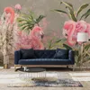 Muralo Vlies Fototapete FLAMINGOS Vögel Blumen Blätter Produktbild-Vorschau 8