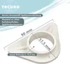 A white plastic sink reinforcement ring with dimensions indicated by lines and text. Podgląd zdjęcia produktu
