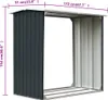 vidaXL Sklad palivového dreva Pozinkovaná oceľ 172x91x154 Náhľad obrázku produktu 6