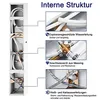 Diagram showing the internal structure of a shower panel with callouts for different components and features. Náhľad obrázku produktu
