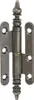 Hettich Türband mit Zierkopf 45 x 80 mm links antik - 1 Produktbild-Vorschau 2