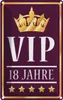 vianmo Blechschild 30x20 cm VIP 18 Jahre lila/weiß Produktbild-Vorschau 1