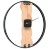 vidaXL Wanduhr Braun Ø35 cm Eisen und Eichenholz Produktbild-Vorschau 5