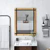COSTWAY miroir rectangulaire avec cadre en bois, 77 x 100 Voir les images du produit 2
