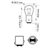 1x P21/5W 191 PHILIPS Lampen Autolampen 12V 21/5W BAY15d Produktbild-Vorschau 3