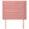 vidaXL Kopfteil mit Ohren Rosa 103x16x118/128 cm Samt - Produktbild-Vorschau 3