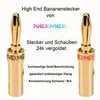 NEXMEX Bananenstecker 4mm schraubbar 4x Stecker vergoldet Produktbild-Vorschau 11