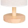 MasterLED E27 Tischleuchte Boho Holz & Stoff Weiß 30cm, Produktbild-Vorschau 10