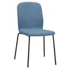 A single blue chair with black legs on a white background. Produktbild-Vorschau
