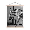 MuchoWow® Textilposter Zebra - Wand - Tür - Tiere - Schwarz Produktbild-Vorschau 1