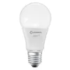 A white LED smart bulb with a silver screw base, shown against a white background. Produktbild-Vorschau