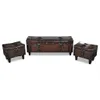 vidaXL Ensemble de coffres-sièges 3 pcs. Marron Voir les images du produit 1