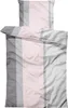 Bettwäsche 155x200 cm gestreift Streifen rosa grau Produktbild-Vorschau 1