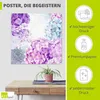 ARTland Poster Blau und Pink Hortensie Größe: 70x70 cm Produktbild-Vorschau 2
