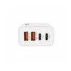 A white USB-C charger with multiple ports. Produktbild-Vorschau