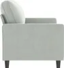 vidaXL 2-osobowa sofa jasnoszara 140 cm aksamitna Podgląd zdjęcia produktu 4