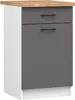 Akord Armoire Oliwia Avec Plan De Travail Blanc/Gris Voir les images du produit 1