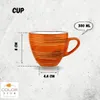 Wilmax Tasse 300 ml Orange Porzellan WL-669336/A Produktbild-Vorschau 3