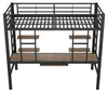 Cama alta de 90 x 200 cm con escritorio, 2 estanterías y un Vista previa de la imagen del producto 7