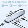 USB-C Hub 8-IN-2 Adapter USB 3.0 Verteiler Splitter Produktbild-Vorschau 3