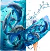 Rychleschnoucí plážová osuška z mikrovlákna s delfíny, 3D, Náhled obrázku produktu 1