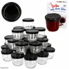 100er Set Sturzglas 230 ml To 82 schwarzer Deckel incl. Produktbild-Vorschau 1