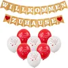 Willkommen-Set Willkommen Zu Hause Ballongirlande Weisse Produktbild-Vorschau 1