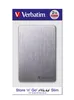 The image shows the packaging of a Verbatim external hard drive. Podgląd zdjęcia produktu