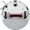 The underside of a white robot vacuum cleaner is shown against a white background. Produktbild-Vorschau