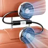 Auto Doppelkopf Ventilator 360° drehbar USB Ventilator mit Produktbild-Vorschau 1