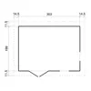Gartenhaus Holz 6 m2 - H232 x 332 x 222 cm - Große Produktbild-Vorschau 4