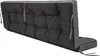 A dark gray tufted cushion for a bench or swing, shown from a diagonal angle against a white background. Produktbild-Vorschau