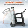 A welding cart with gas cylinders is shown, with an overlay indicating an adjustable top shelf. Produktbild-Vorschau
