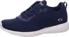 A side view of a blue Skechers Bobs Squad training shoe with a white sole, isolated on a white background. Anteprima dell’immagine prodotto