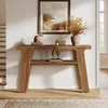 Konsola z litego drewna, 120 cm Stolik pomocniczy w stylu Podgląd zdjęcia produktu 3