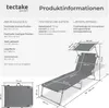 Product information and dimensions for a set of garden loungers. Náhled obrázku produktu