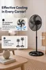 Opviq, Kumtel KTF-345, Standventilator, Schwarz,100% ABS, Produktbild-Vorschau 7