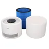 A white air purifier, a blue air filter, and a white lid are arranged on a white background. Náhled obrázku produktu