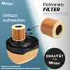 A marketing image showing a filter and its compatibility with a Kärcher vacuum cleaner. Produktbild-Vorschau