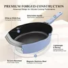 Antihaft-Bratpfanne 30 cm mit Deckel, 4,7 L, abnehmbarer Griff, blau Produktbild-Vorschau