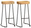 vidaXL Sgabello da bar 2 pz. Legno massiccio di mango Anteprima dell’immagine prodotto 8