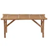 vidaXL Banc de jardin pliable avec support 118 cm bambou Voir les images du produit 2