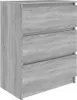 A grey wooden sideboard with three drawers. Náhľad obrázku produktu