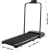 A black treadmill with dimensions indicated by orange lines and text. Anteprima dell’immagine prodotto