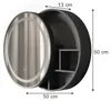 Specchio contenitore bagno Vicco Silva Nero 50 x 50 cm con Anteprima dell’immagine prodotto 2