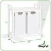 BEGRYF Wäschekorb mit 2 Wäschesäcken 73 x 33 x 71 cm Weiß Produktbild-Vorschau 3