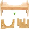 Toaletní stolička Bambusová toaletní židle Toaletní pomůcka Náhled obrázku produktu 4