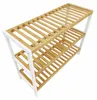 BEGRYF botník 70x26x55 cm bambus bílý regál se 3 policemi Náhled obrázku produktu 9