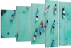Bild auf Leinwand - Leinwandbild - 5 Teile - Boote mit Luft Produktbild-Vorschau 1