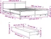 vidaXL Bettgestell mit Schubladen Räuchereiche 135x190cm Produktbild-Vorschau 8